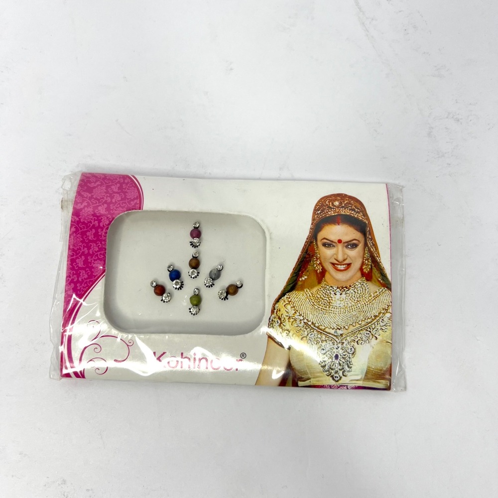 Kohinoor Multicolor Bindi Set Womens Rhinestone Beaded Indian‎ Body Art Sticker
